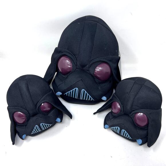 Commonwealth Other - Angry Birds Star Wars Darth Vader Pig LOT of‎ 3 Black Plush Set 5" 8" no sound